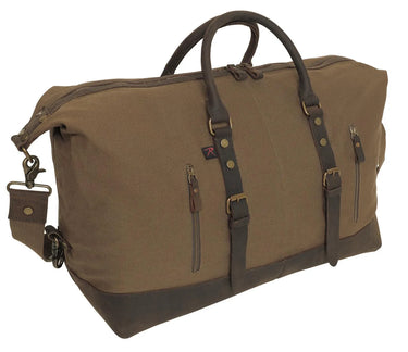 Lifestyle view of Rothco Extended Weekender Bag, with additional view from another angle