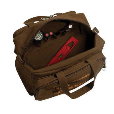 Additional product view of Rothco G.I. Type Zipper Pocket Mechanics Tool Bag With Military Stencil, showing rear panel detail