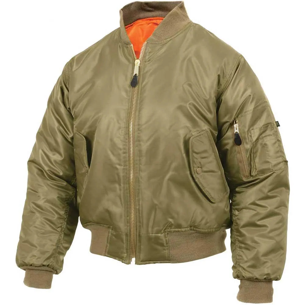 Rothco MA-1 Flight Jacket | Nylon Bomber Jacket Men's – Legendary USA Rothco MA-1 Flight Jacket | Nylon Bomber Jacket Men's – Legendary USA