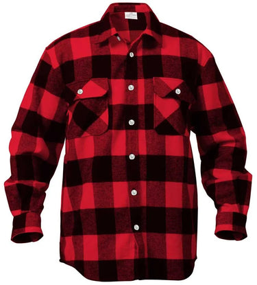 Back view of Rothco Mens Concealed Carry Flannel Shirt, showing rear panel detail