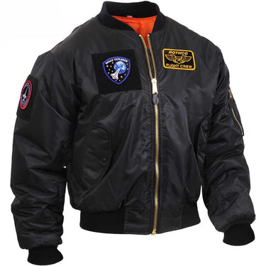 Rothco Mens MA-1 Flight Jacket with Patches - Legendary USA