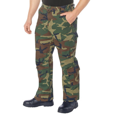 Additional product view of Rothco men's paratrooper tactical pants, highlighting back construction