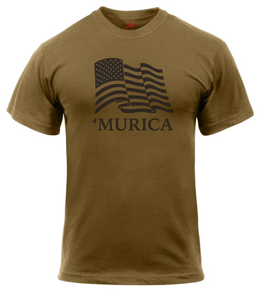 Front-facing view of Rothco 'Murica US Flag T-Shirt, shown on plain studio background