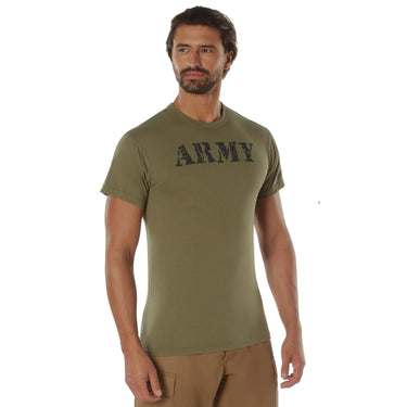 Lifestyle view of Rothco Vintage AMRY T-Shirt, with additional view from another angle