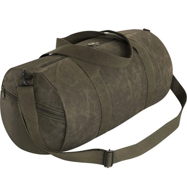 Front view of Rothco Waxed Canvas Shoulder Duffel Bag, shown on plain studio background