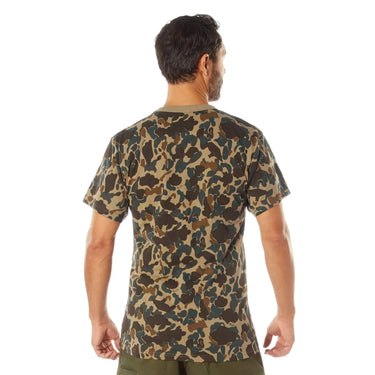 Alternate angle of Rothco X Bear Archery Fred Bear Camo T-Shirt, highlighting construction detail