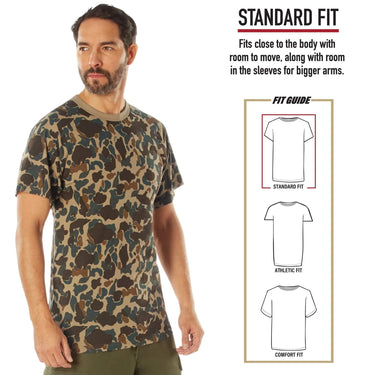 Rear view of Rothco X Bear Archery Fred Bear Camo T-Shirt, showing rear panel detail