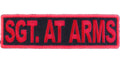 Sgt At Arms Patch Red Yellow