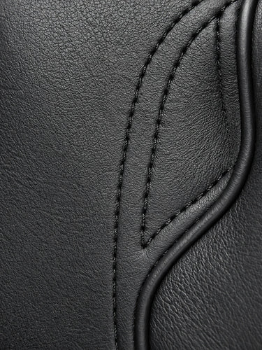 Close-up of the stitching and construction on the Classic Longer Cuff Deerskin Gloves made in USA