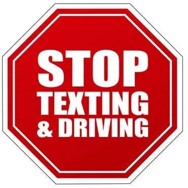 Stop Texting & Driving Sticker - Legendary USA