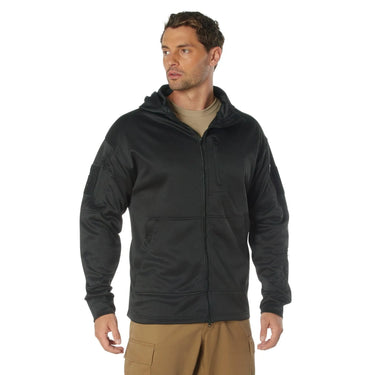 Men's Tactical Zip Up Hoodie in black polyester, a jacket — view 9 of 9