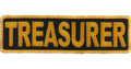 Treasurer Patch 3.5 Inch Yellow