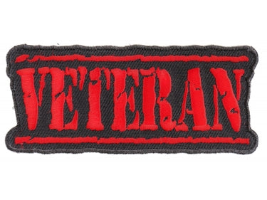 Veteran Patch Old Stamper Red