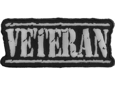 Veteran Patch Old Stamper White