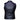 Rear view of women's diamond stitch purple motorcycle vest, showing additional product detail