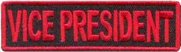 Red Motorcycle Club Vice President Patch