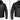 A lightweight black leather motorcycle jacket next to a heavier black leather riding jacket