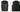 Two black leather motorcycle vests shown front-on, one plain-back club cut and one aged-leather outlaw cut