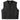 Black perforated leather motorcycle vest with hidden zipper for warm weather riding, made in USA