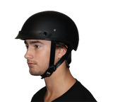 Daytona Skull Cap Half Shell Motorcycle Helmet - Beanie Style - Black Cherry | DOT Approved