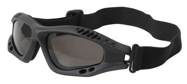 Rothco Ventec Tactical Goggles in Black, angled view - Legendary USA