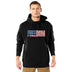 Front view of Rothco Freedom US Flag Hoodie, with full product silhouette visible