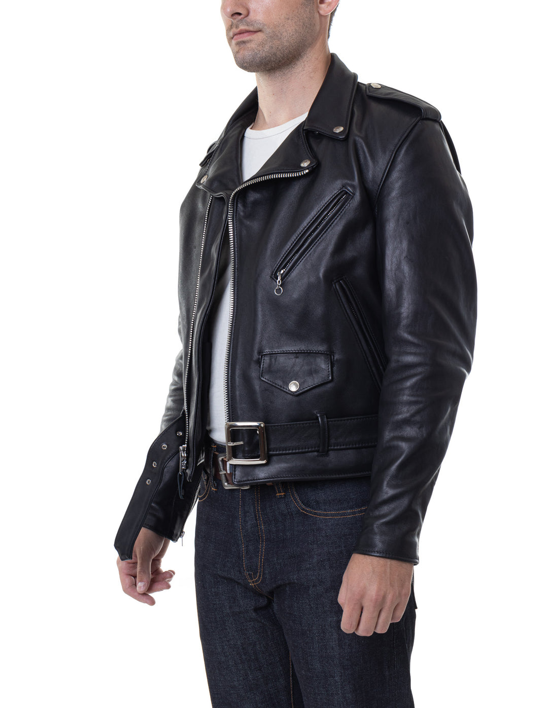 Schott NYC Mens 118 Perfecto Leather Motorcycle Jacket