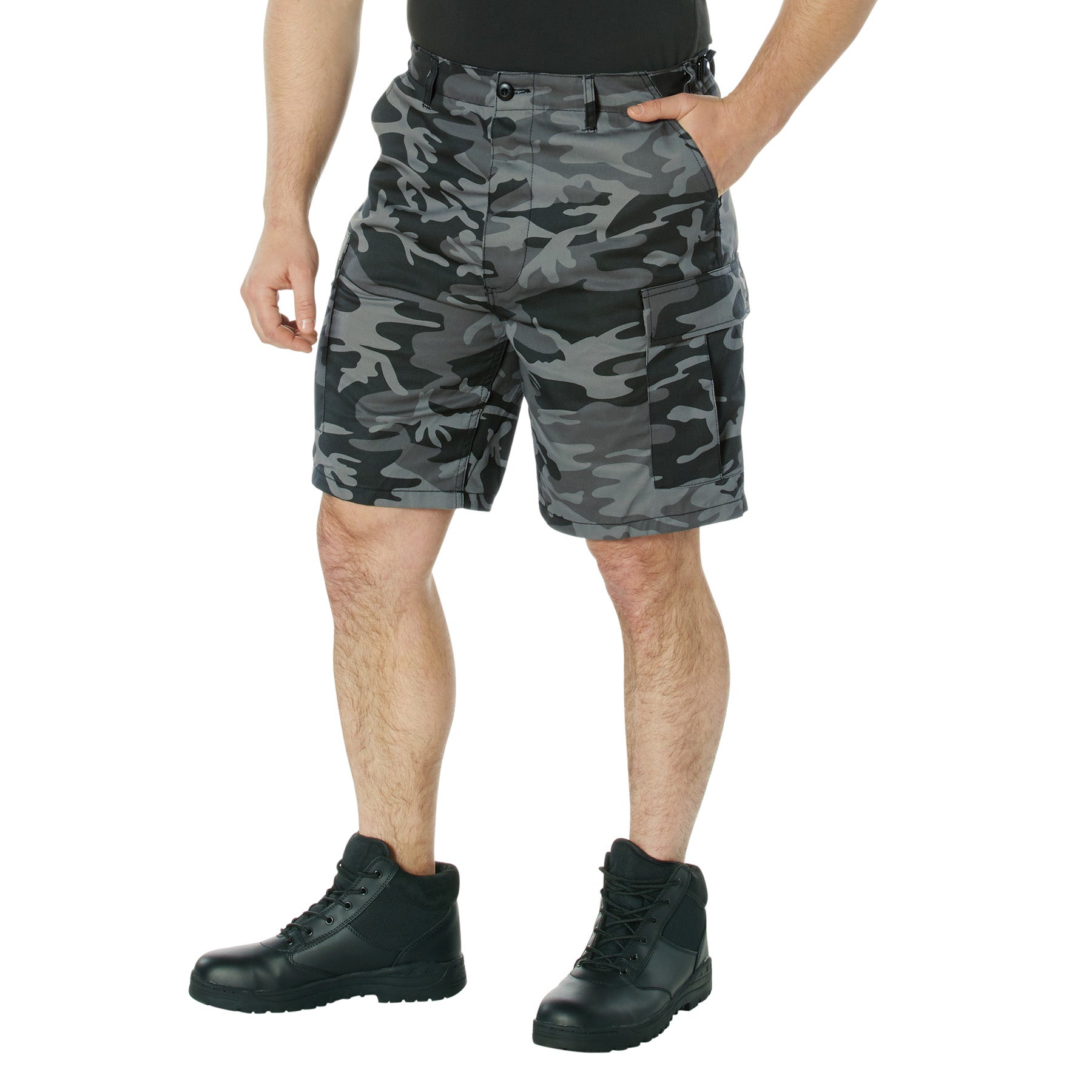Tailored Camouflage Cotton Shorts