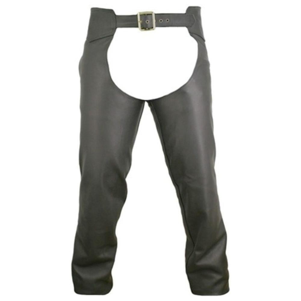 Legendary 'Bad Ass' Leather Motorcycle Chaps - Black