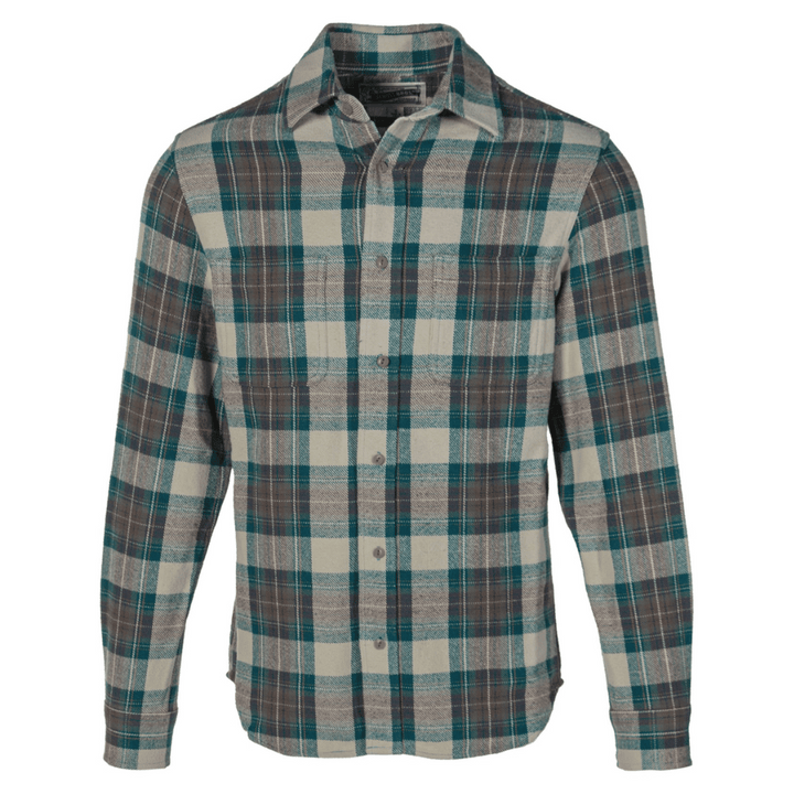 Schott Men's Plaid Cotton Flannel Shirt Blue