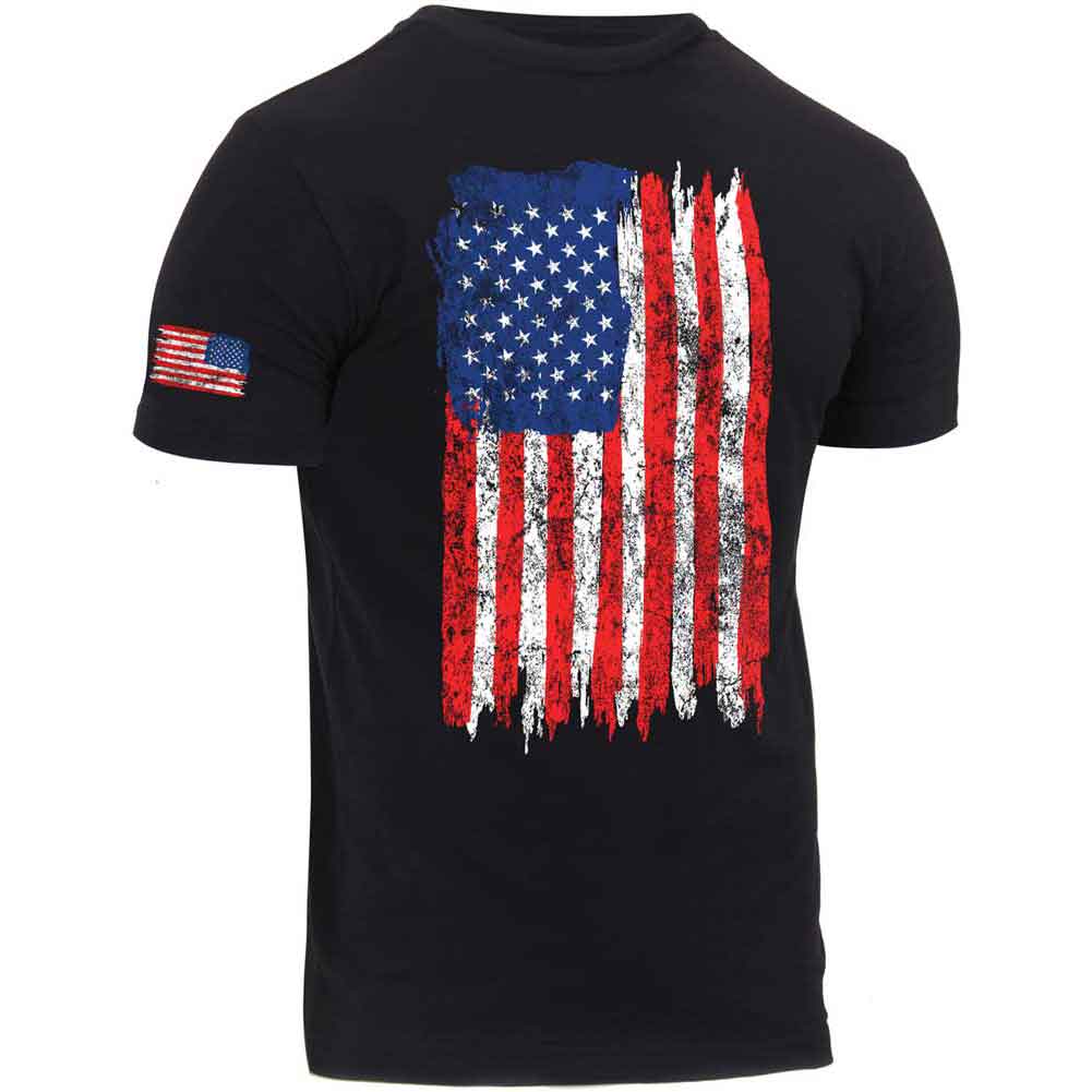 🎁 Rothco Mens Distressed US Flag Athletic Fit T-Shirt (100% off)
