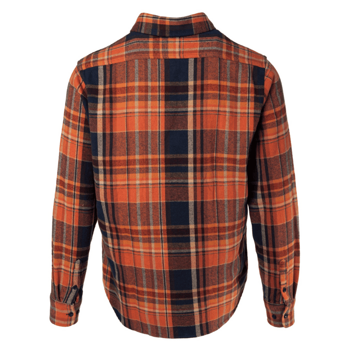 Schott Men's Plaid Cotton Flannel Shirt Rust