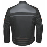 Detail view of Road King - Mens Nylon Textile Motorcycle Jacket, highlighting construction detail