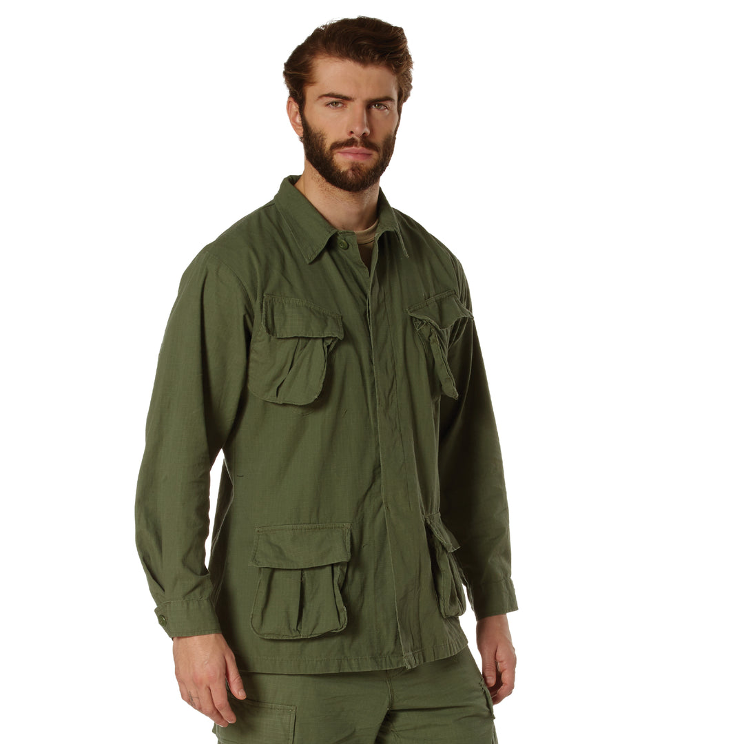 Rothco Mens Vintaged Vietnam Military Fatigue Shirt