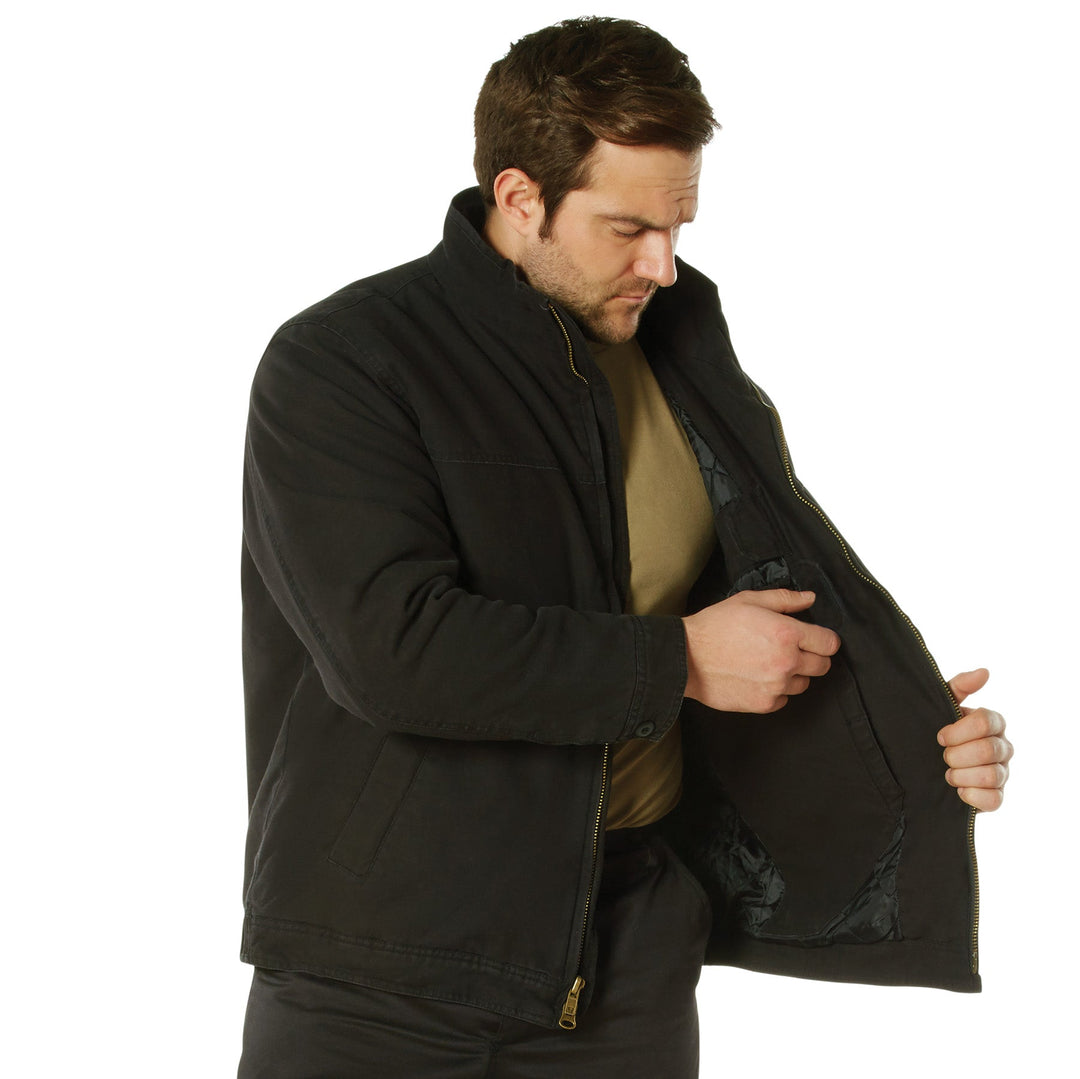 Mens Concealed Carry 3 Season Jacket by Rothco (Black) Size SMALL - Final Sale Ships Same Day