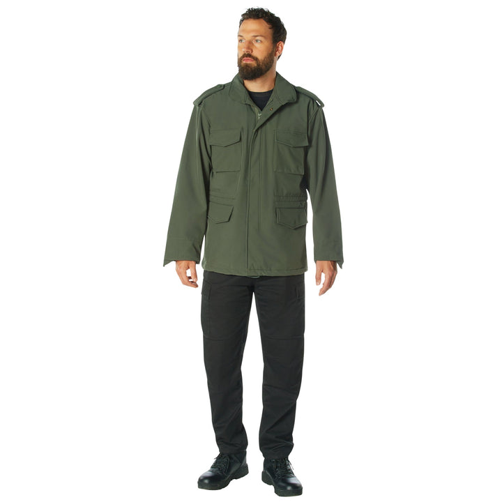 Soft Shell Tactical M-65 Field Jacket by Rotcho (Olive Drab) Size SMALL - Final Sale Ships Same Day