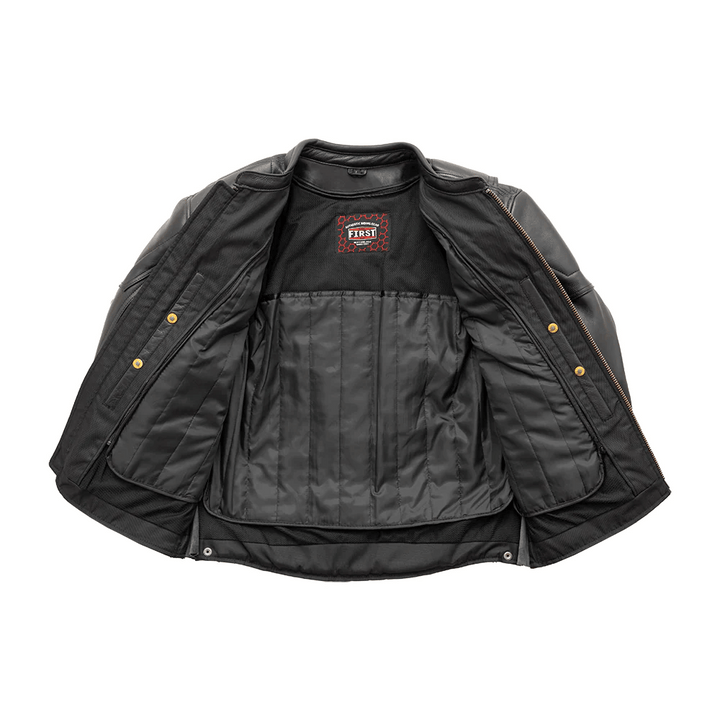 FIrst Mfg Chaos - Men's Leather Motorcycle Jacket