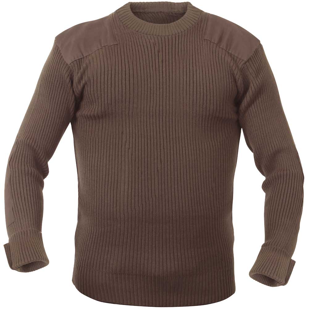 Rothco Mens Military Commando Sweater (Brown) Size XLARGE - Final Sale Ships Same Day