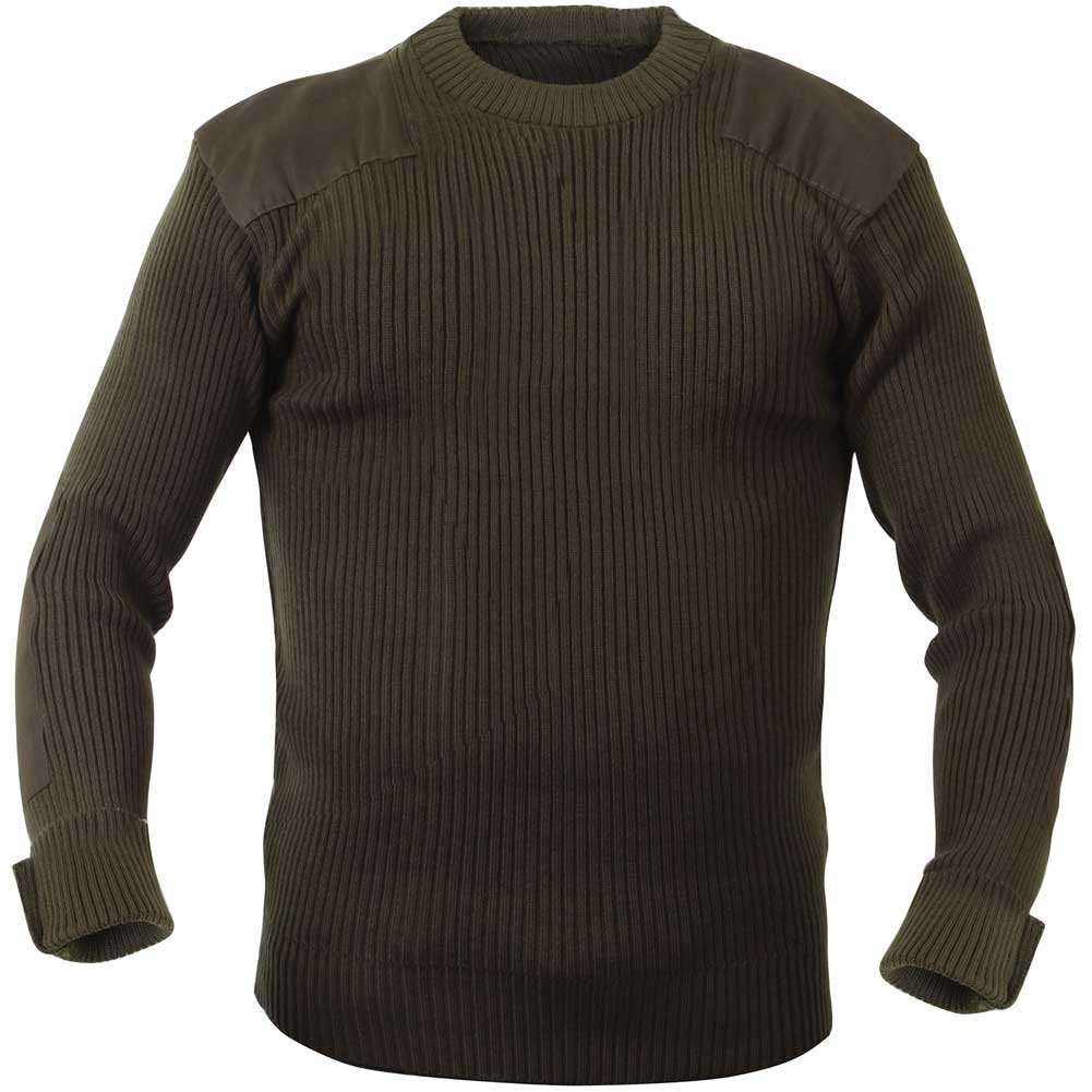 Rothco Mens Military Commando Sweater (Olive) Size LARGE - Final Sale Ships Same Day
