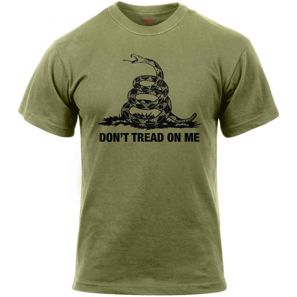 Rothco Mens Vintage Don't Tread On Me T-Shirt Olive Drab Size 2XLARGE - Final Sale Ships Same Day