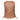 Side angle of Leah - Ladies Brown Leather Vest, highlighting construction detail