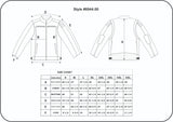 Close-up showing Men's Unik leather motorcycle jacket, with closer view of trim and finish