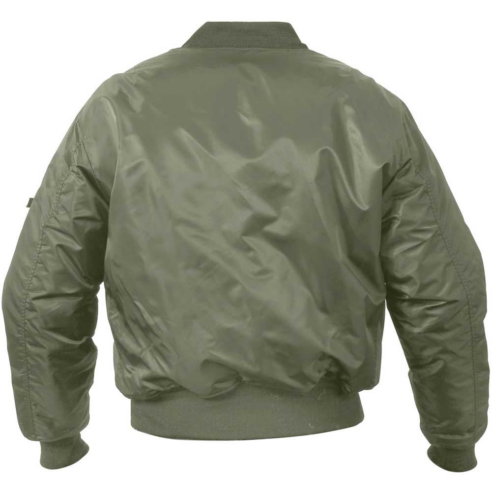 Rothco Mens Concealed Carry MA-1 Nylon Flight Jacket Size SMALL Sage Green - Final Sale