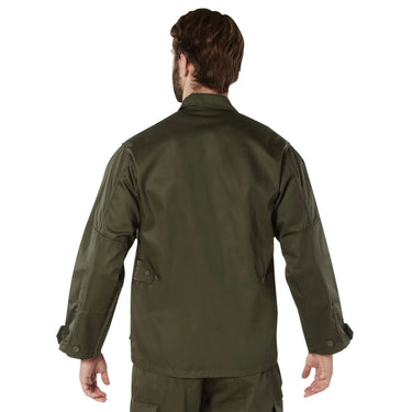 Men's Cotton Twill BDU Shirt back view showing the black cotton panel, a militaria — view 39 of 41