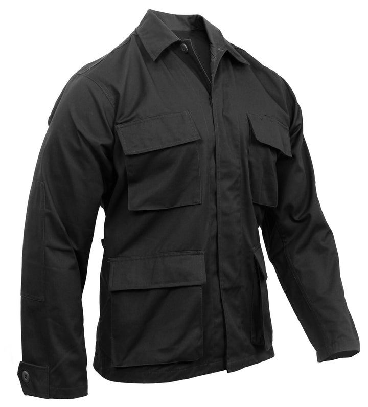 Rothco Poly/Cotton Twill Solid BDU Shirts Black Size XLARGE - Final Sale Ships Same Day
