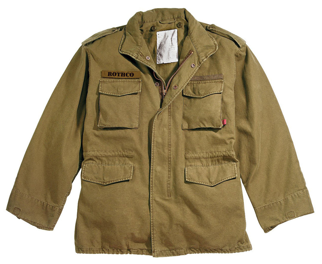Rothco Vintage Mens Military Olive M65 Field Jacket