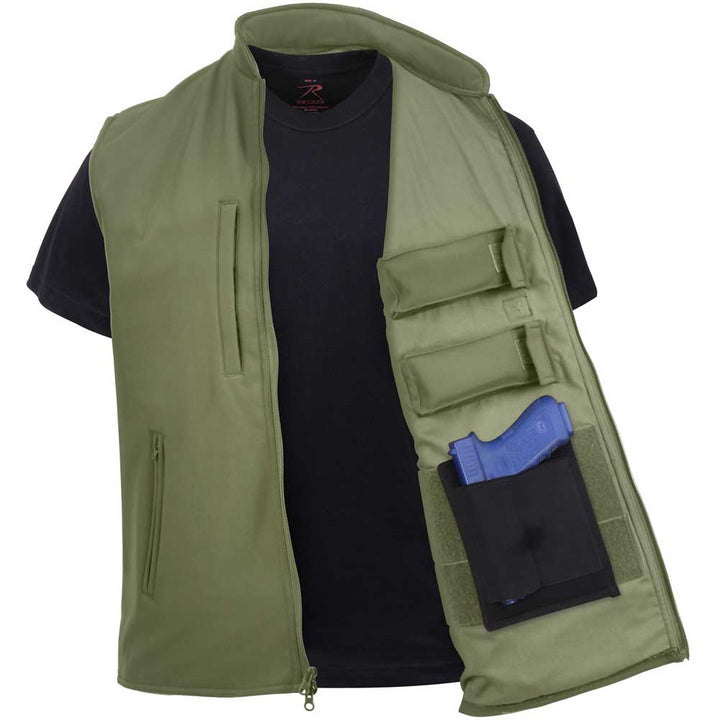 Rothco Mens Concealed Carry Soft Shell Vest Size SMALL - Final Sale Ships Same Day