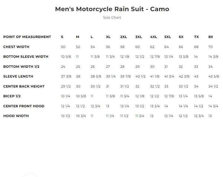 First Mfg Men's Motorcycle Rain Suit - Camo