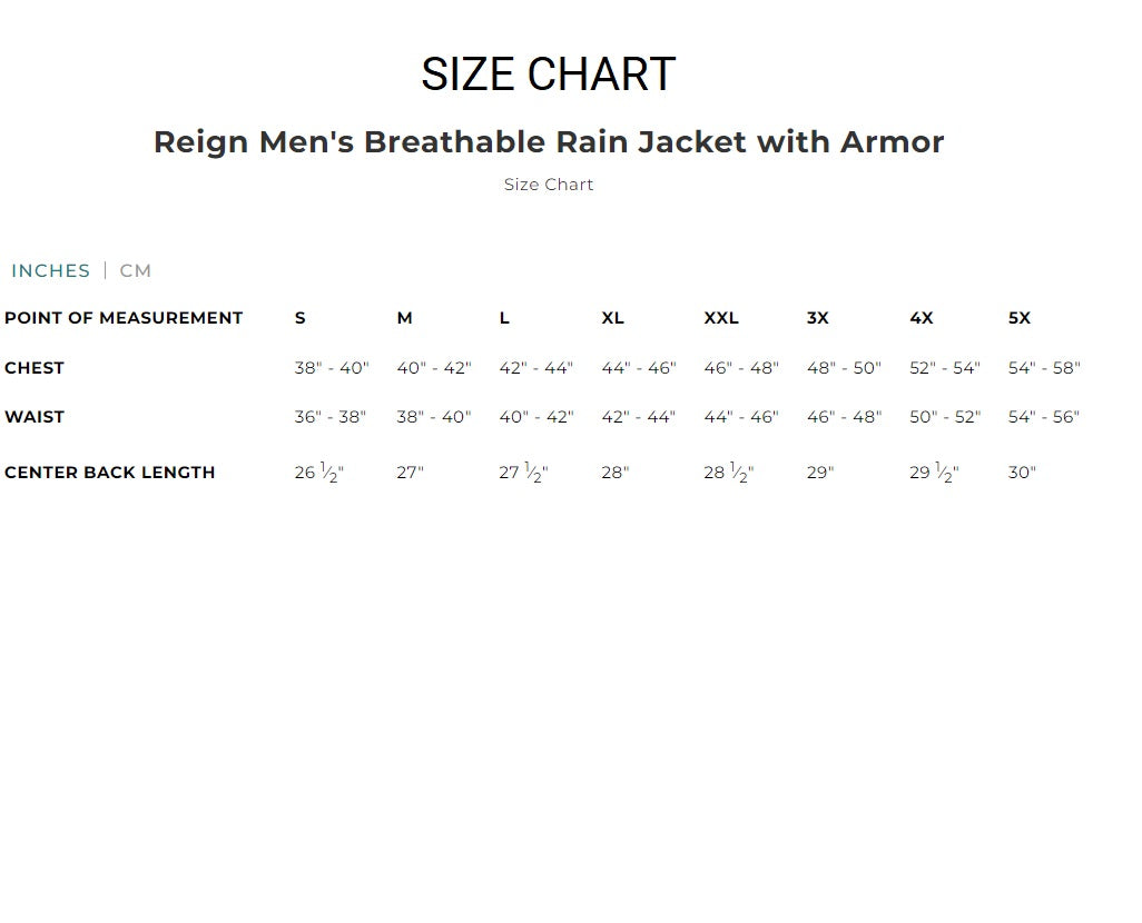 Reign Men's Breathable Rain Jacket with Armor by First MFG.