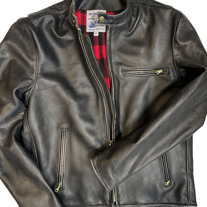BECK™ 666 Distressed Horsehide Leather Motorcycle Jacket